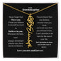 Granddaughter Month Flower Name Necklace