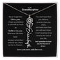Granddaughter Month Flower Name Necklace