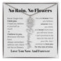 No Rain, No Flowers Birth Month Personalized Name Necklace