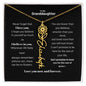 Granddaughter Month Flower Name Necklace