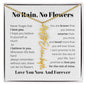 No Rain, No Flowers Birth Month Personalized Name Necklace