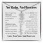 No Rain, No Flowers Birth Month Personalized Name Necklace