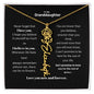 Granddaughter Month Flower Name Necklace