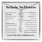 No Rain, No Flowers Birth Month Personalized Name Necklace