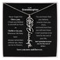 Granddaughter Month Flower Name Necklace