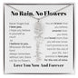 No Rain, No Flowers Birth Month Personalized Name Necklace