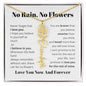 No Rain, No Flowers Birth Month Personalized Name Necklace