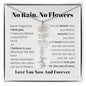 No Rain, No Flowers Birth Month Personalized Name Necklace