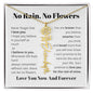 No Rain, No Flowers Birth Month Personalized Name Necklace