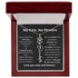 No Rain No Flowers Personalized Flower Necklace  BLK