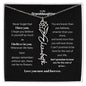 Granddaughter Month Flower Name Necklace
