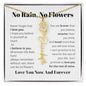 No Rain, No Flowers Birth Month Personalized Name Necklace