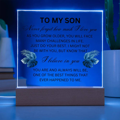 To My Son Acrylic Plaque