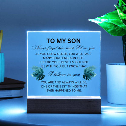 To My Son Acrylic Plaque