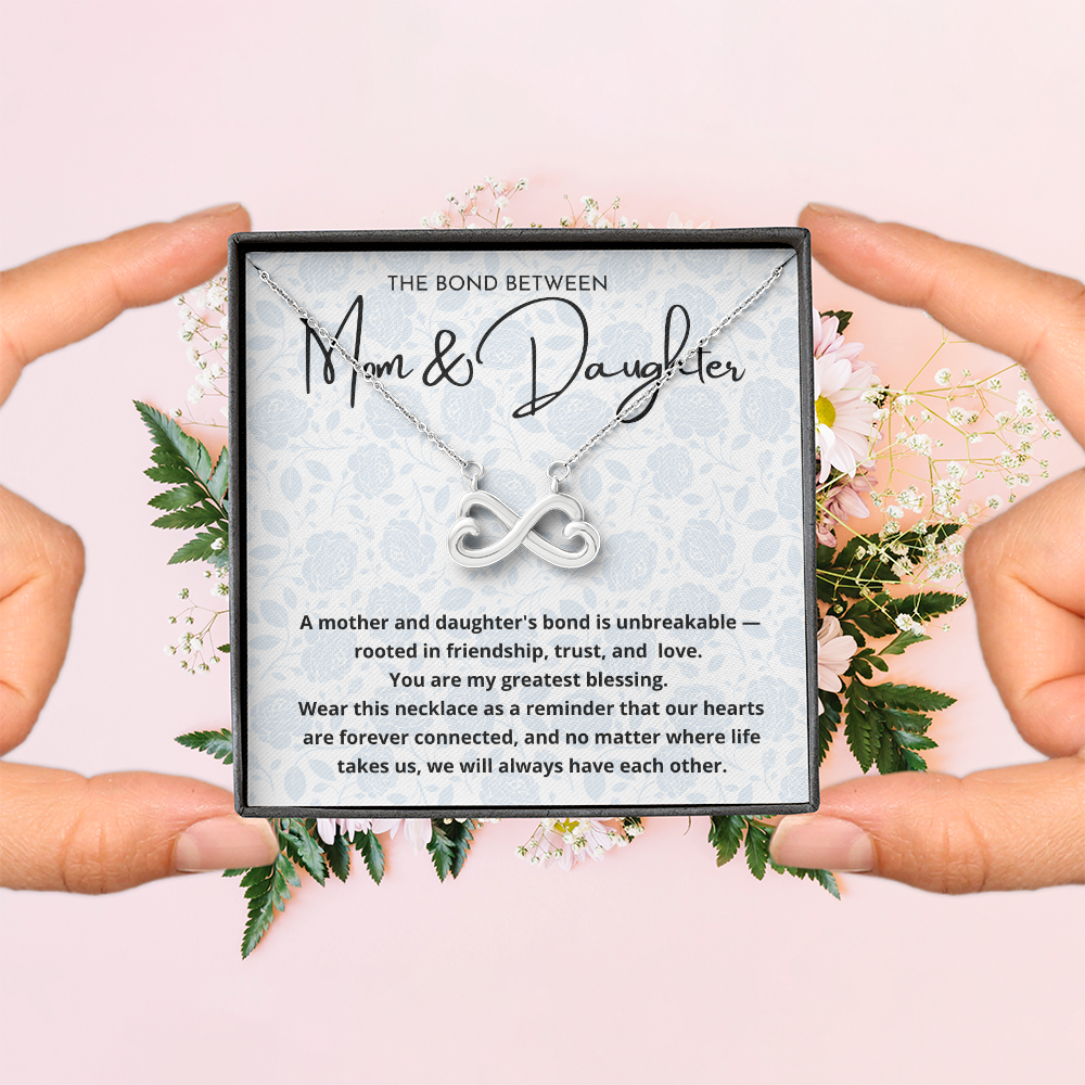 Mom And Daughter Bond Between Us Endless Love Necklace