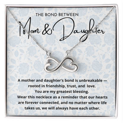 Mom And Daughter Bond Between Us Endless Love Necklace