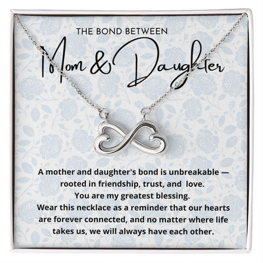 Mom And Daughter Bond Between Us Endless Love Necklace