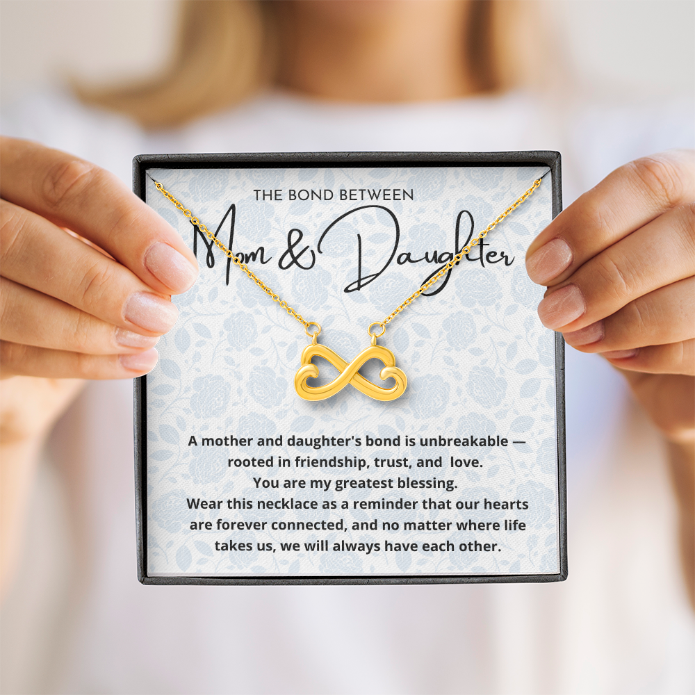 Mom And Daughter Bond Between Us Endless Love Necklace