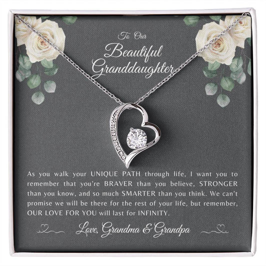 TO OUR BEAUTIFUL GRANDDAUGHTER | Forever Love Heart Necklace