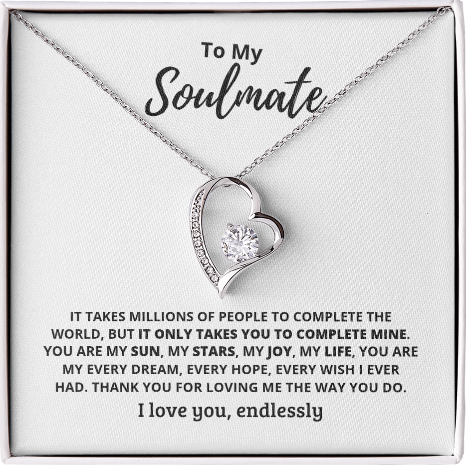 Soulmate Forever Love Necklace White