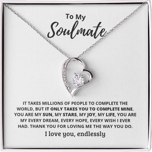 Soulmate Forever Love Necklace White