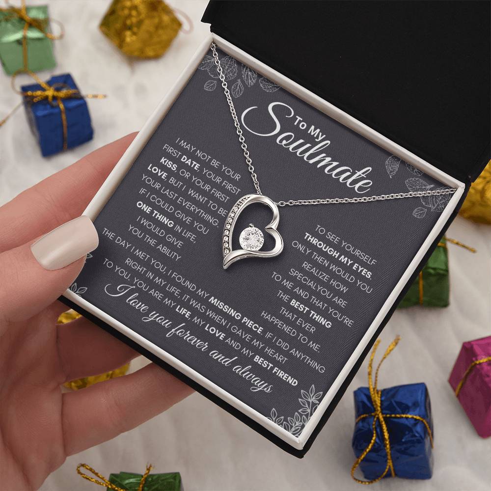 To My Soulmate - First and Last - Forever Love Necklace
