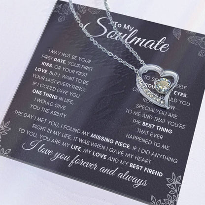 To My Soulmate - First and Last - Forever Love Necklace