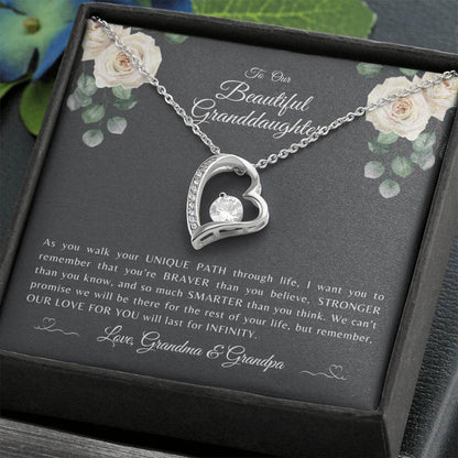 TO OUR BEAUTIFUL GRANDDAUGHTER | Forever Love Heart Necklace