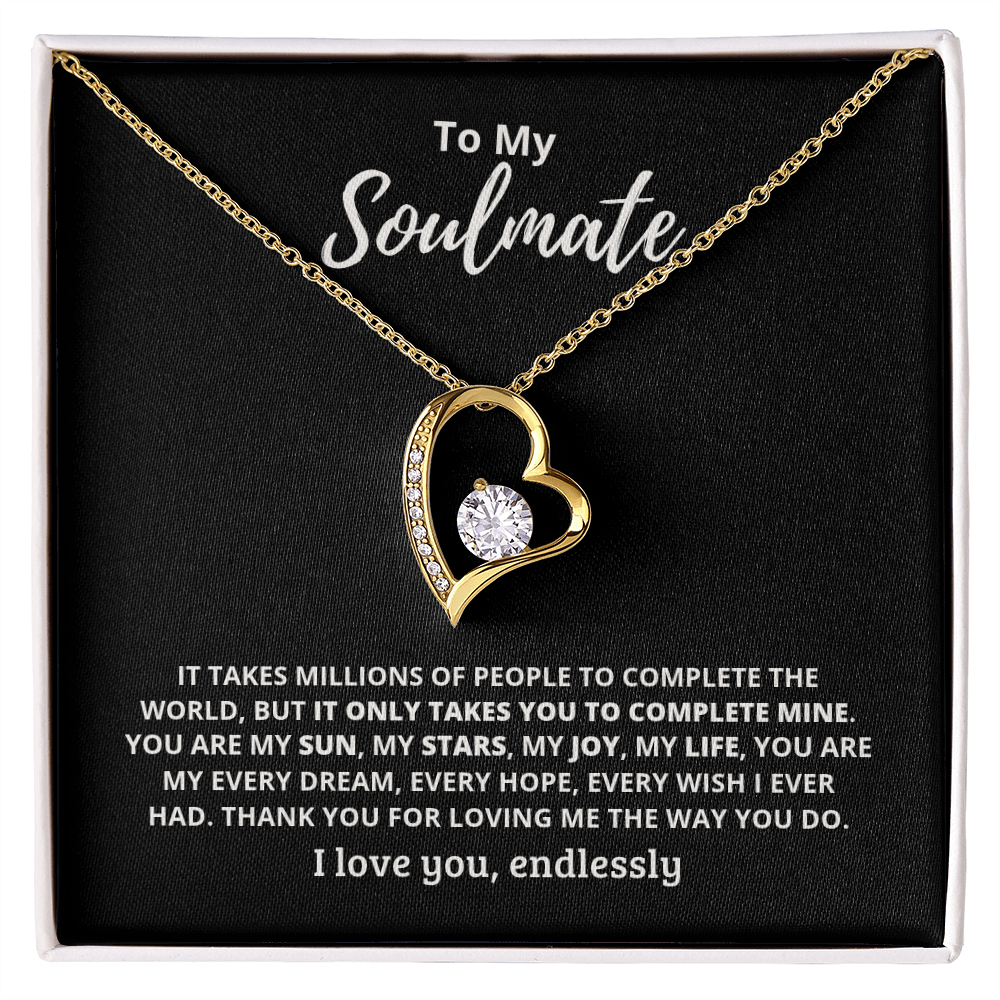 Soulmate Millions Forever Love Necklace Black