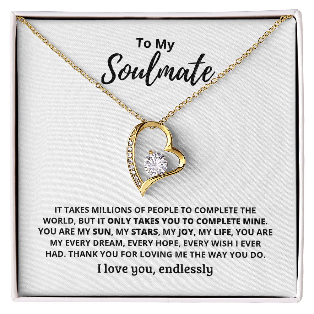 Soulmate Forever Love Necklace White