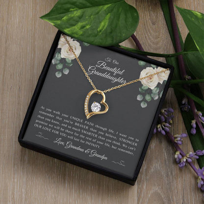 TO OUR BEAUTIFUL GRANDDAUGHTER | Forever Love Heart Necklace