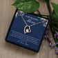 To My Beautiful Mom - Blue Flower Forever Love Necklace