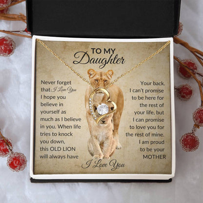 To My Daughter | Lion Mother| Forever Love necklace