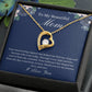 To My Beautiful Mom - Blue Flower Forever Love Necklace