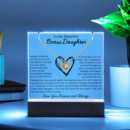 Beautiful Bonus Daughter Love Knot-Night Light