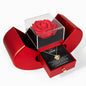 To My Love Preserved Rose Box Gift Set - Hidden Drawer Necklace (Love Knot Pendant)