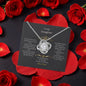 To My Daughter – Forever Love Knot Necklace in Rose Gift Box