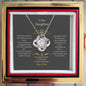 To My Daughter – Forever Love Knot Necklace in Rose Gift Box