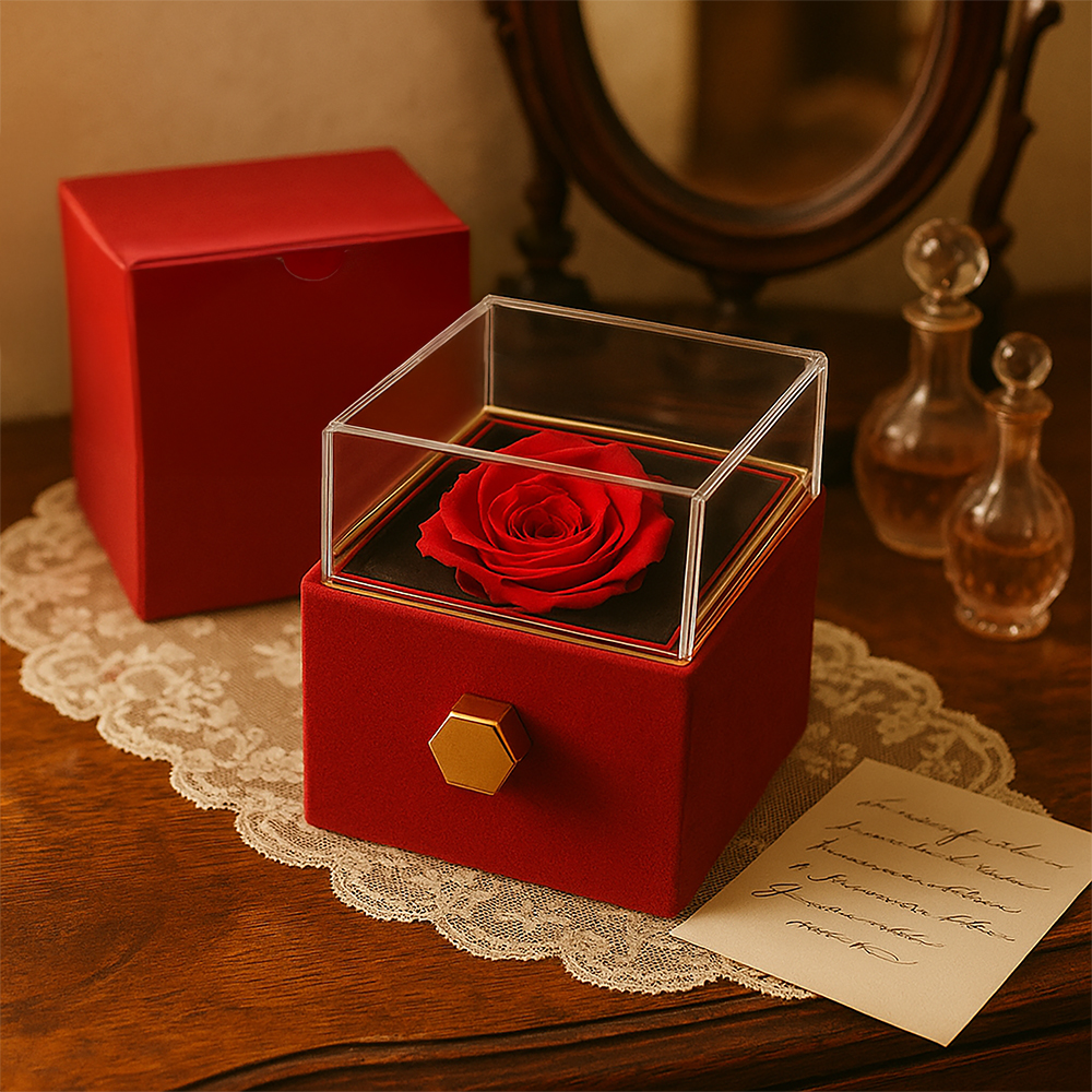 Soulmate Your First- Love Knot in Rotating Rose Box