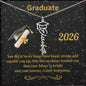 Graduate Personalized Name Necklace with Confetti
