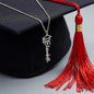 Graduate Personalized Name Necklace with Confetti