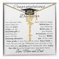 Personalized Graduation Necklace-Mom and Dad