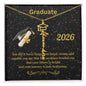 Graduate Personalized Name Necklace with Confetti