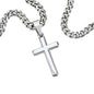 Son From Dad Never Forget- Artisan Cross Cuban Link Chain