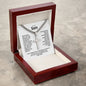 Son From Dad Never Forget- Artisan Cross Cuban Link Chain