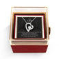 To My Love Necklace & Preserved Rose Gift Box — Hidden Drawer Rose Jewelry Case (FOREVER LOVE Pendant)