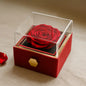 To My Love Necklace & Preserved Rose Gift Box — Hidden Drawer Rose Jewelry Case (FOREVER LOVE Pendant)