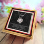 To My Love Necklace & Preserved Rose Gift Box — Hidden Drawer Rose Jewelry Case (LOVE KNOT Pendant)
