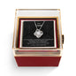 To My Love Necklace & Preserved Rose Gift Box — Hidden Drawer Rose Jewelry Case (LOVE KNOT Pendant)