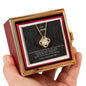 To My Love Necklace & Preserved Rose Gift Box — Hidden Drawer Rose Jewelry Case (LOVE KNOT Pendant)